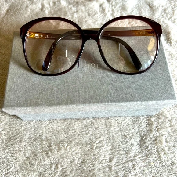 Vintage Christian Dior Optyl Clear eyeglasses /sunglasses Frame Austria Christian Dior New Old Stock (NOS) Red Gold Butterfly Optyl  main image 4